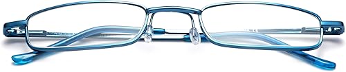 Miniatura 3 de Newbee Fashion - Gafas de lectura ultra compactas con clip de bolsillo portátil, estuche de aluminio, 6 paquetes