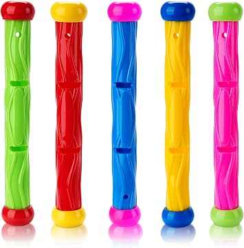 Swimming Pool Toys Sinkies for Kids, 5 PCS Dive Sticks Underwater Training Diving Toys Swim Toys