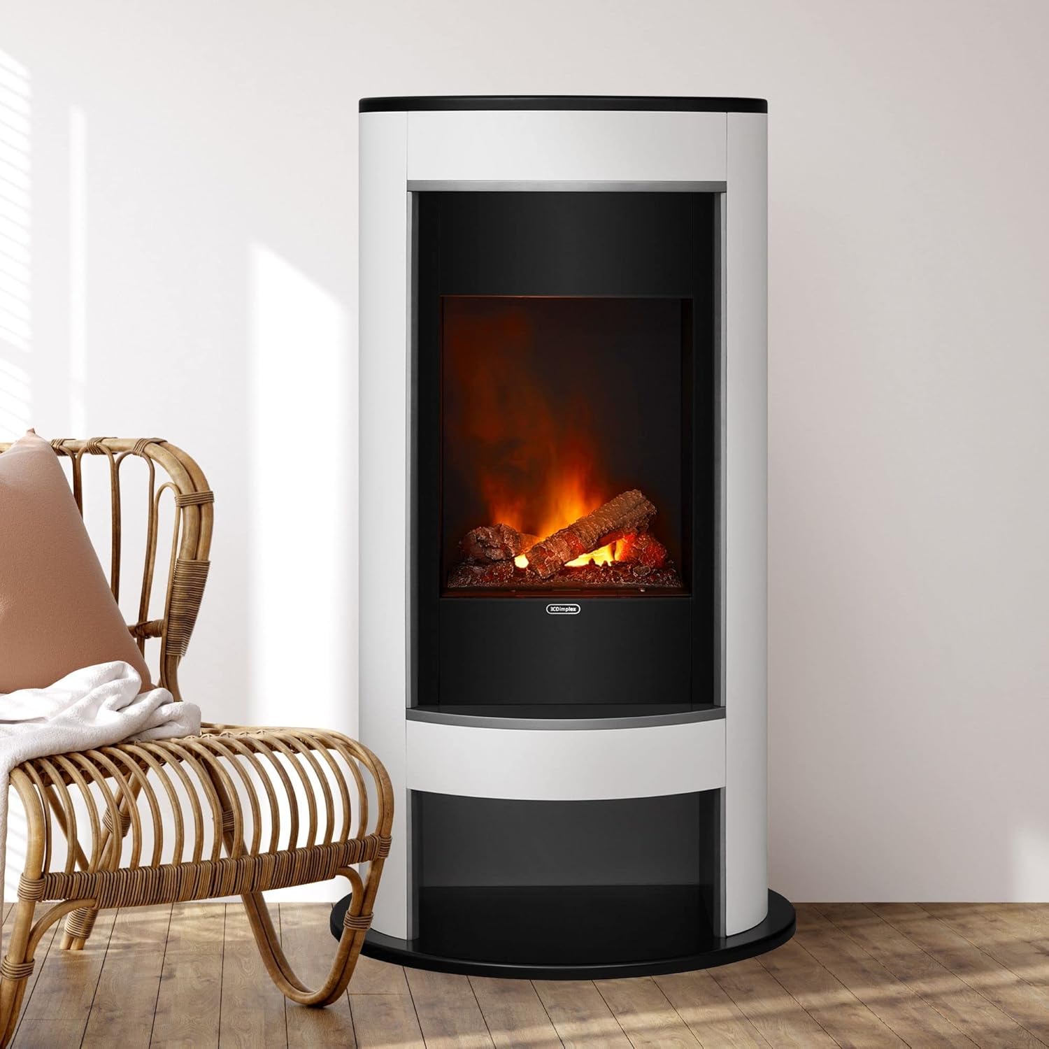 Dimplex Verdi weiß [Elektrokamin Optimyst 3D] Kieswanne mit weißen