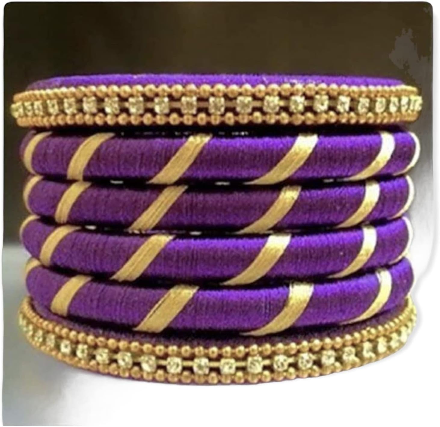 HemasaHand Made Silk Thread Bangle Set For Women