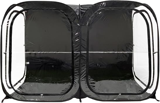 WeatherPod Side-by-SideTM 2-4 Person Pop-Up Sports Tent Pod - The Original Shark Tank Instant Setup All-Weather Shelter for Outdoor Sports, Rain, Wind & Cold