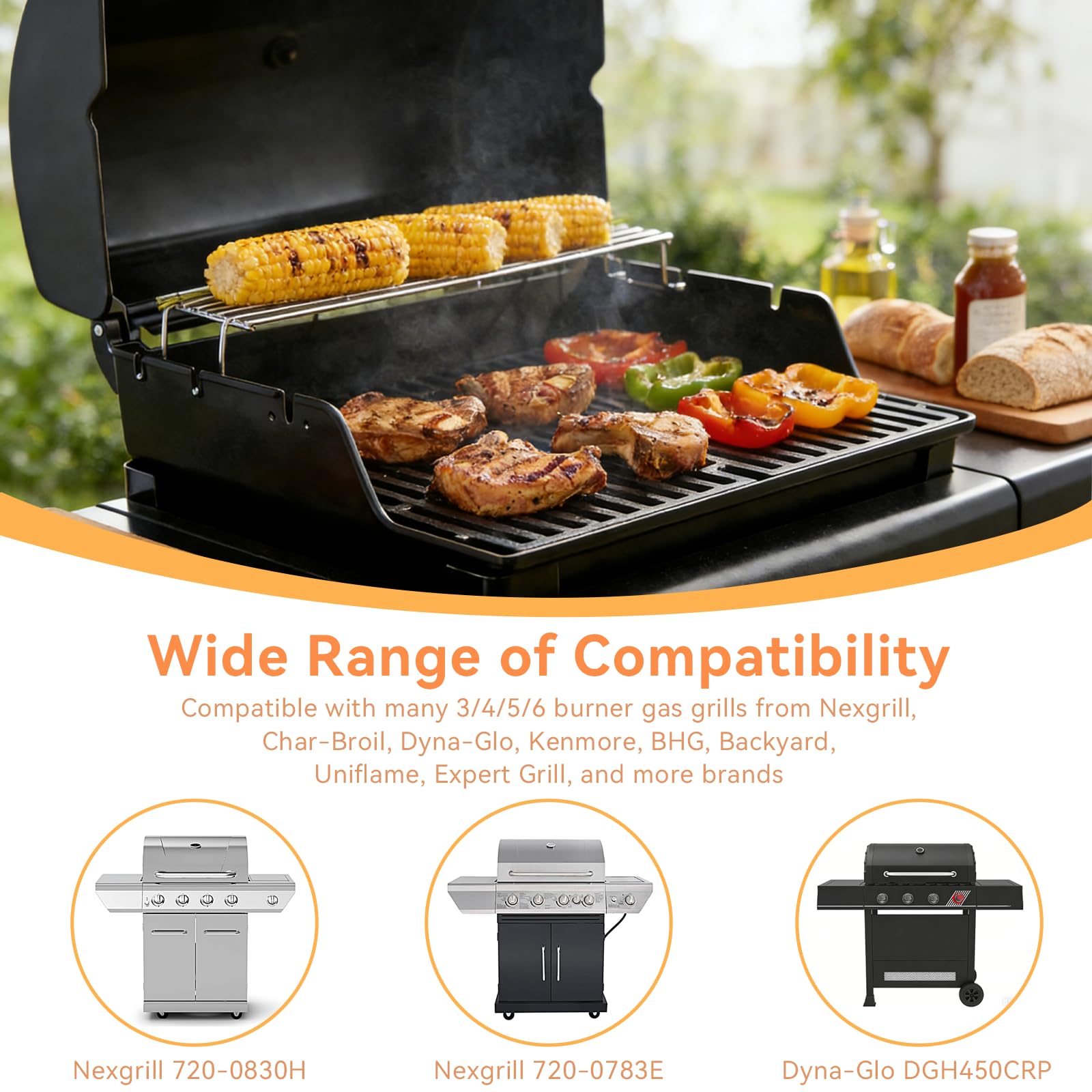 Universal Fettwanne Gasgrill mit Auffangschale, 60-80cm Fettauffangschale Gasgrill für 3/4/5/6-Brenner Gasgrill, Fettwanne für Nexgrill, Charbroil, Dyna-Glo, Kenmore, BHG, Expert und mehr Gasgrills