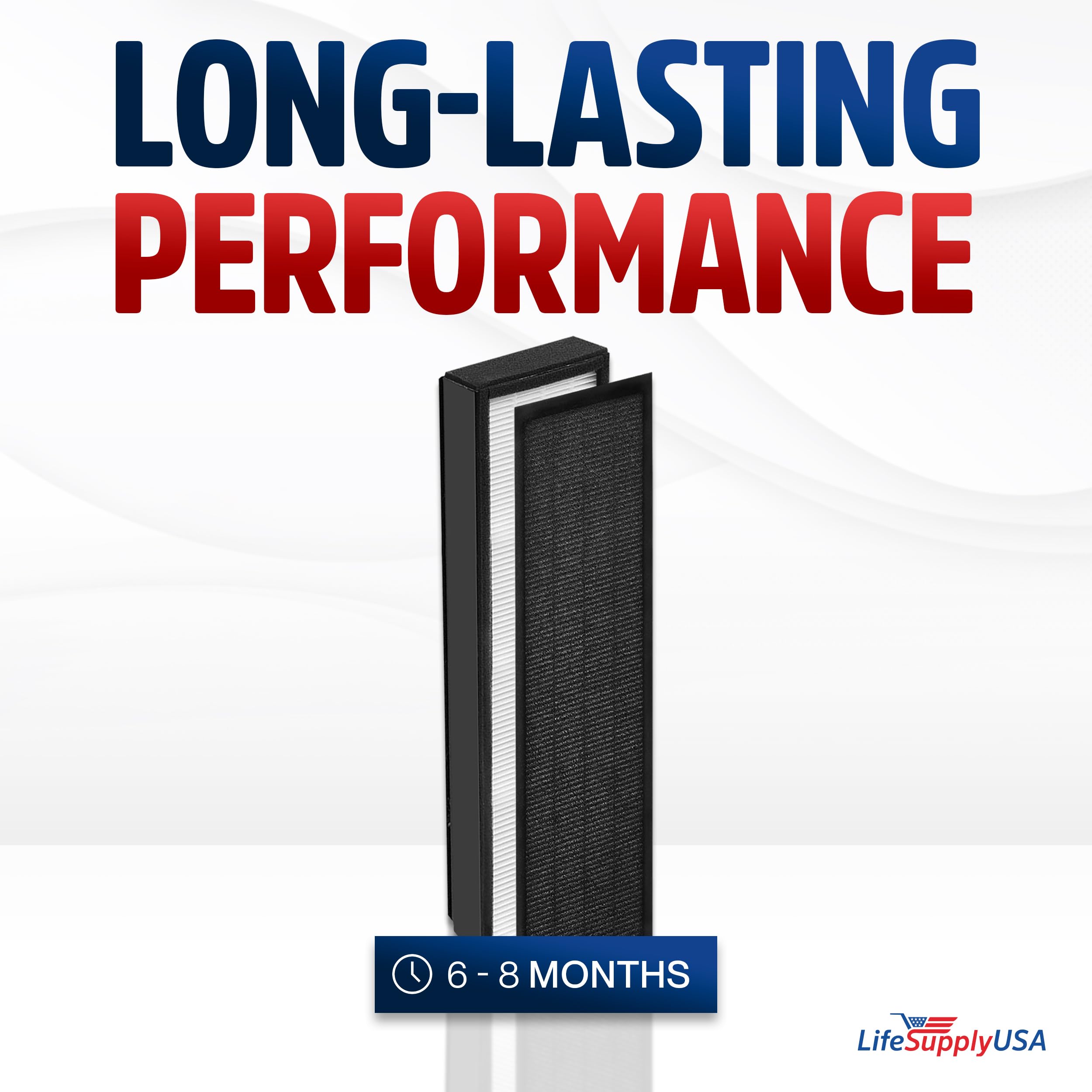 FLT5000/FLT5111 Filter C Replacement for GermGuardian AC5000 HEPA + Carbon Set