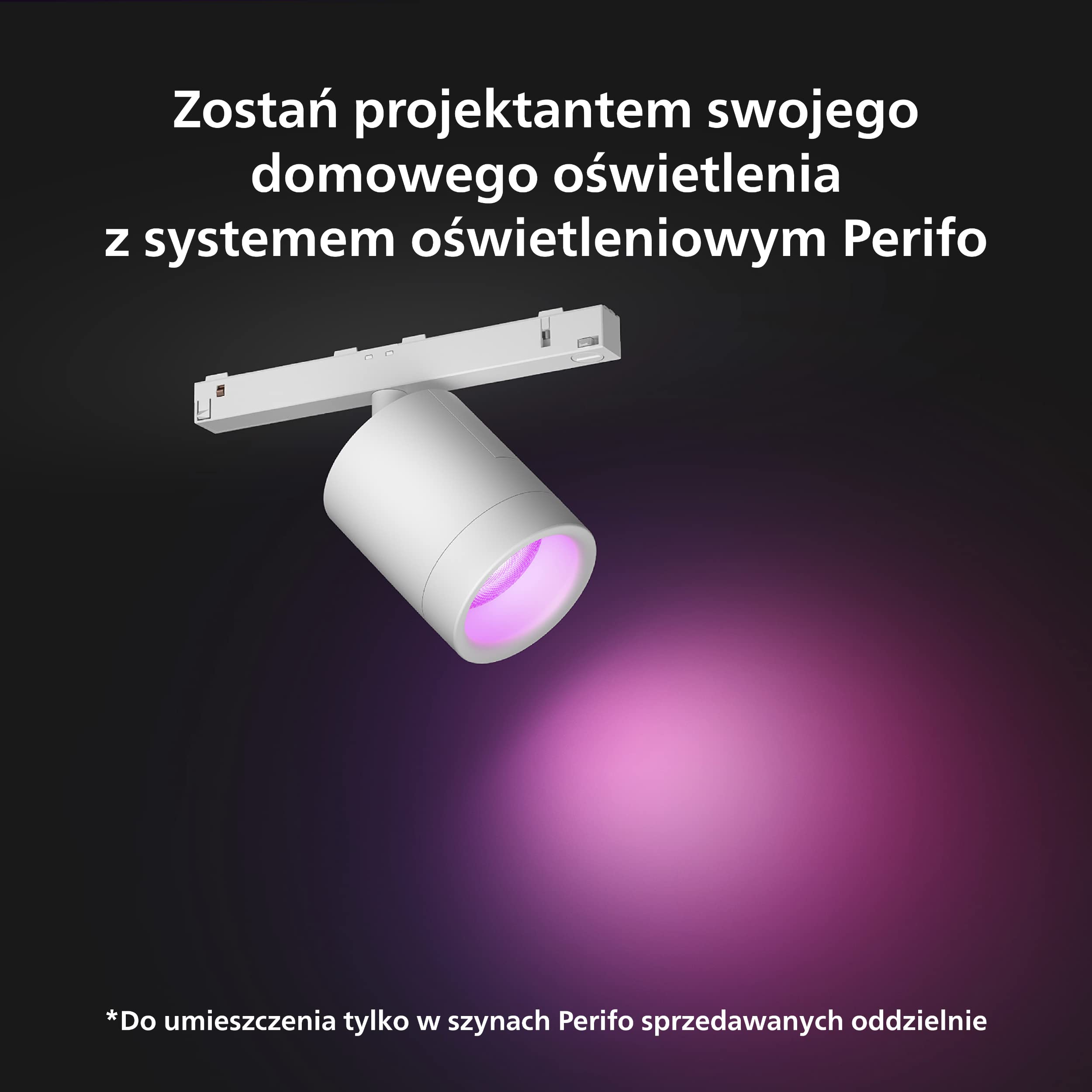 Philips Hue White and Color Ambiance Reflektor Perifo, Biały