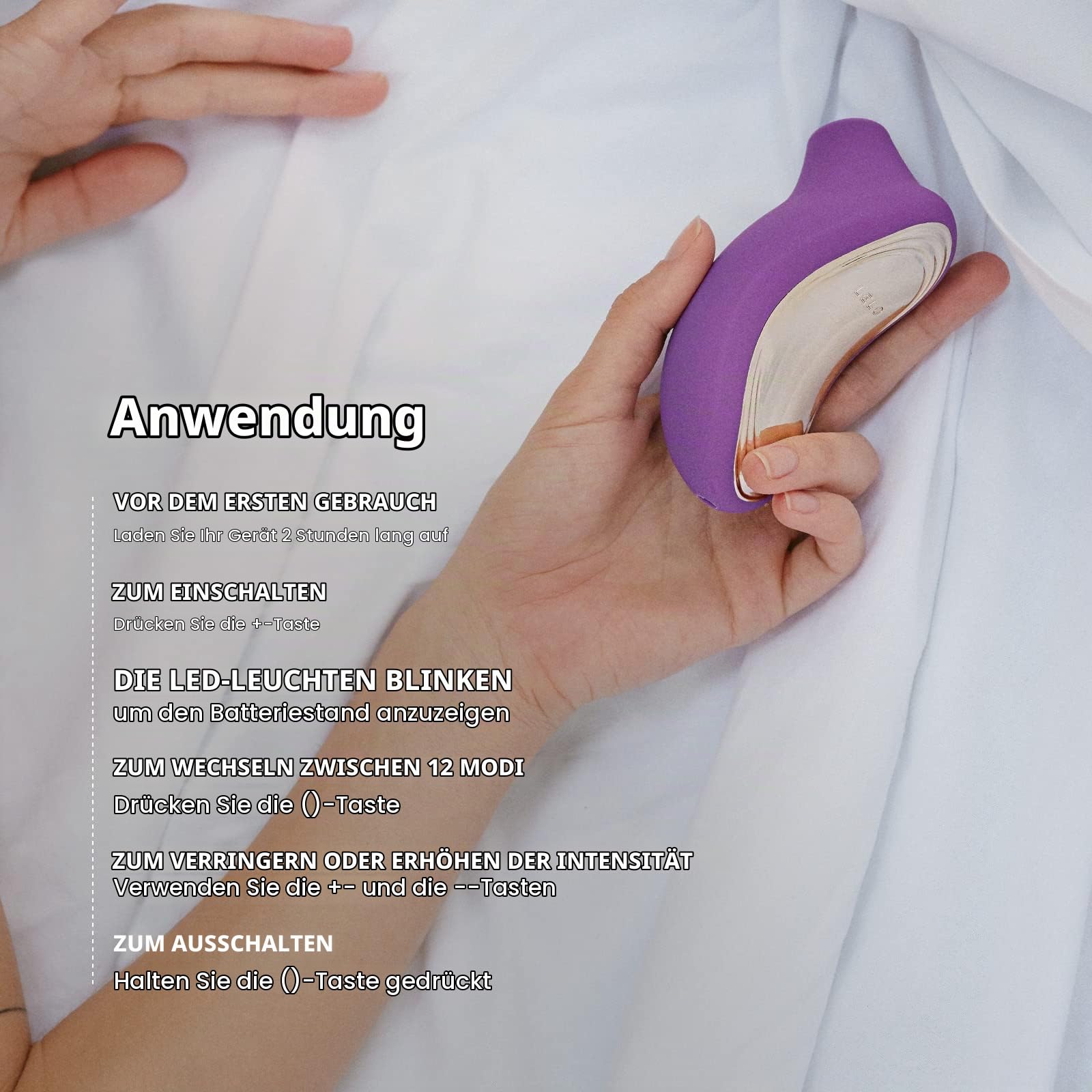 LELO SONA 2 Druckwellenvibrator für Frauen mit Schallwellen, wasserfester Auflegevibrator, oraler Stimulator für tiefere Befriedigung und Klitorisstimulation, Klitoris Sauger für Frauen, Purple