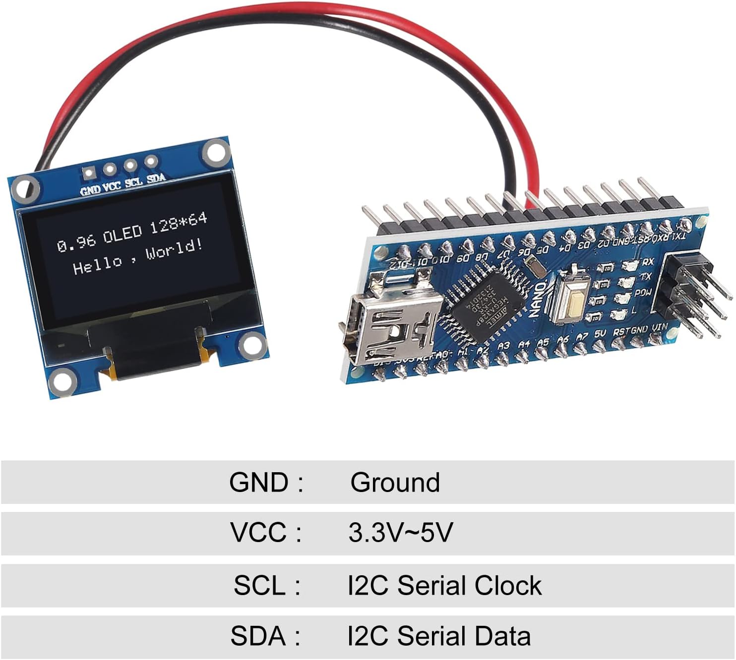 AITRIP 10 PCS 0.96 inch 12864 128X64 OLED LCD Display Board Module I2C IIC SSD1306 Driver 4 Pins Compatibile with Arduino Raspberry Pi (White)