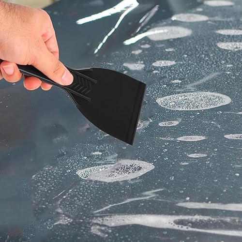 Miniatura 6 de Juego de cuchillos de masilla de plástico de 12 piezas, herramienta de espiga, incluye 6 raspadores de masilla flexibles negros y 6 raspadores de