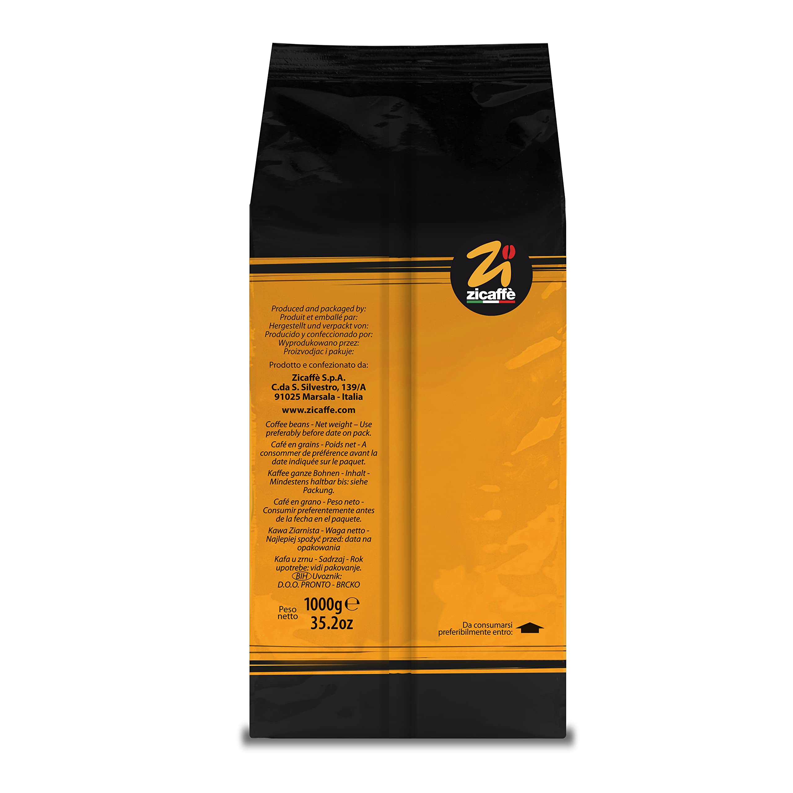 Zicaffè - Caffè In Grani Professional Bar - Da 1 Kg | Caffe In Grani | Caffe In Grani Miscela Che Esprime Le Caratteristiche Del Vero Espresso All'italiana | Made In Italy