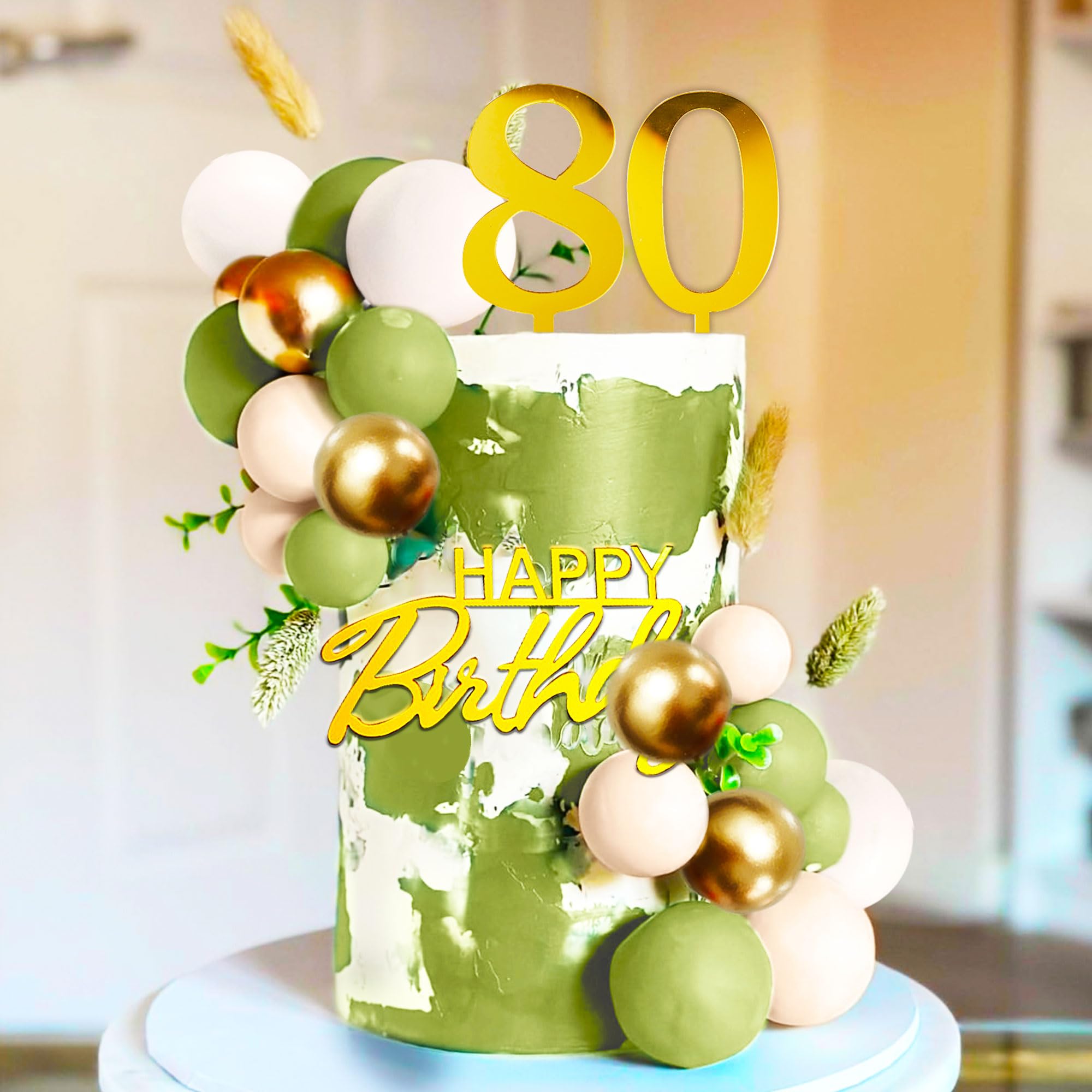 80th Birthday Balloon Garland Arch, Rose Gold 80th Birthday Balloons Set Party Decorations For Women's 80th Birthday Decorations Banner