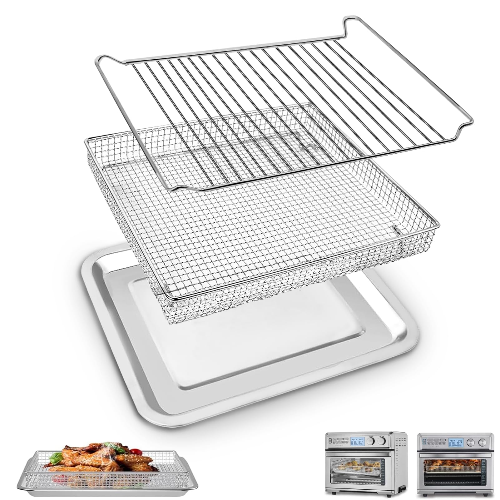 Panier air fryer Cuisinart TOA-95 plaque de cuisson grille acier inoxydable