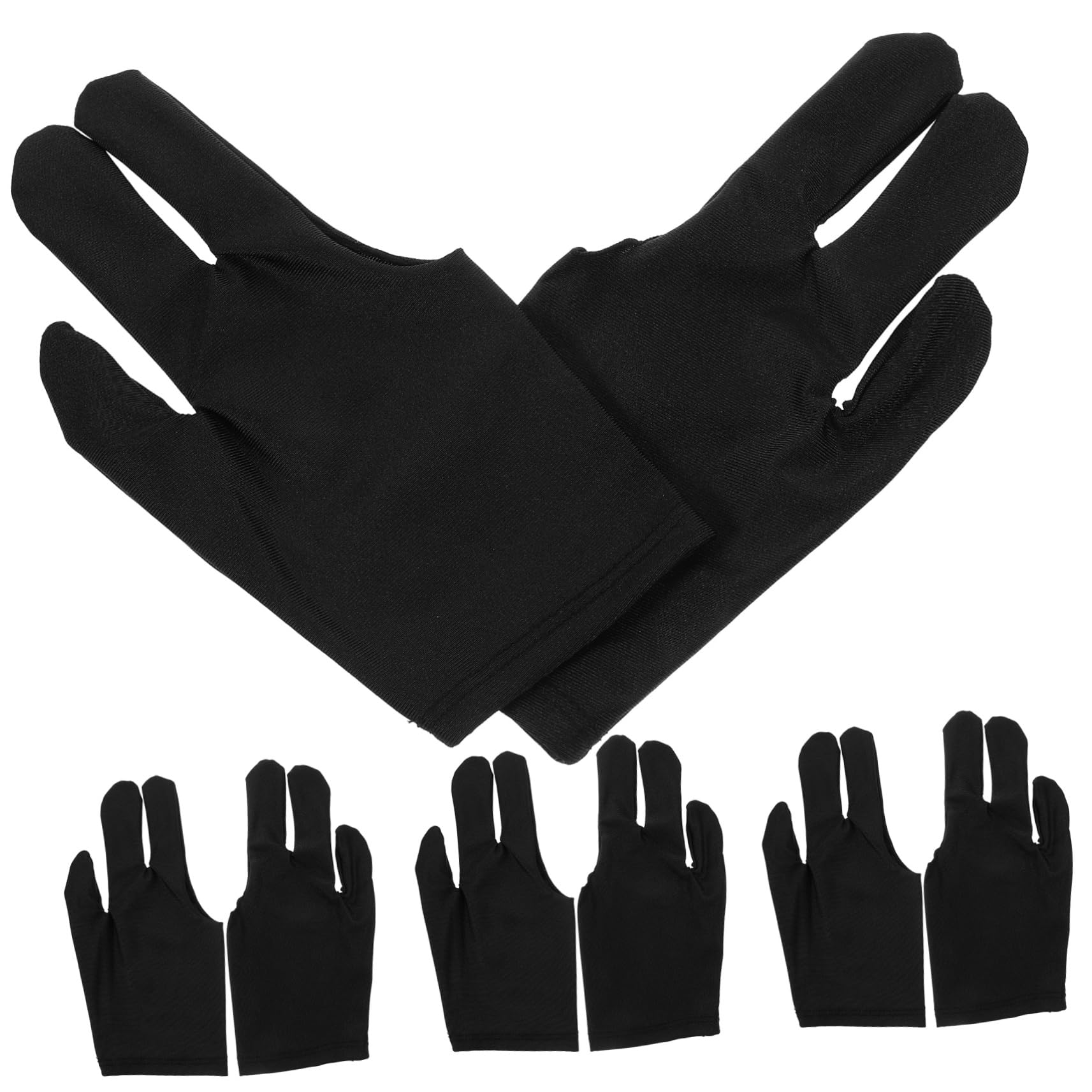 Mipcase Elastic Billiard Gloves 3 Finger Pool Cue Gloves Wear-Resistant Comfortable Design