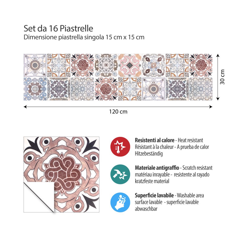 Carrelage Déco Autocollant Pour Cuisine & Salle De Bain - Design