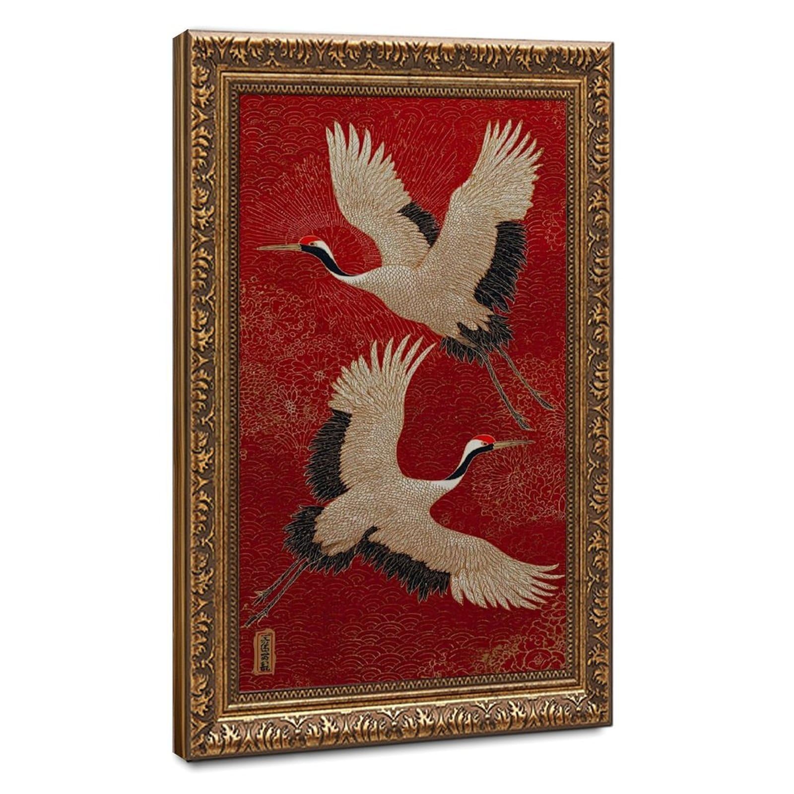 Bareronor Japanese Crane (7) Canvas Poster Bedroom Decor Landscape Office Room Decor Gift 12" L X 18" W