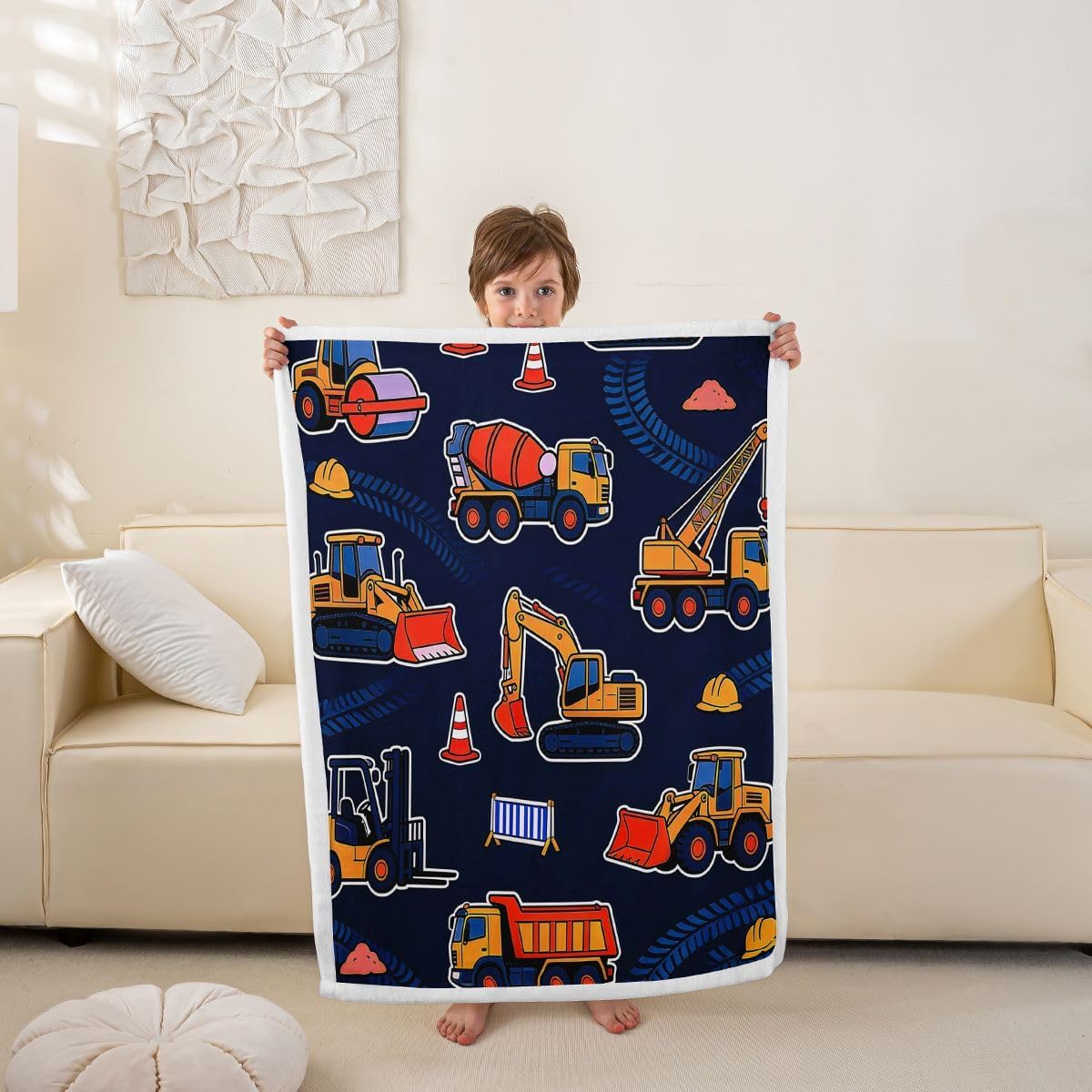 Feelyou Dirt Bike Sherpa Blanket Plush Fuzzy Motorcycle Print Fleece Throw Blanket Boys Girls Extreme Sports for Bed Couch Chair Living Room Bedroom Decor Twin 60"x80" image 5