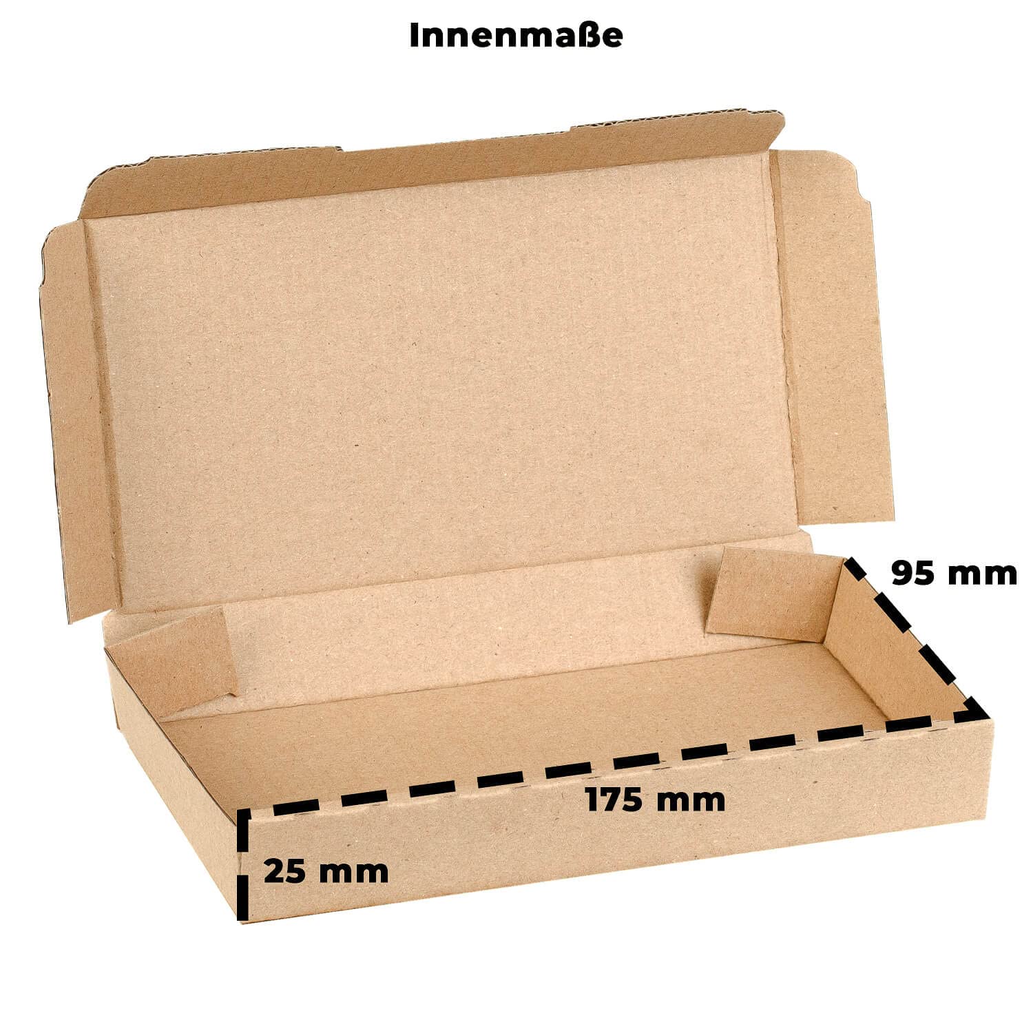 smiley pack 600 Warenpostkartons 180 x 100 x 30 mm braun für Warenpost International XS geeignet Warenpostsendung Faltkarton Briefkarton Deutsche Post Karton