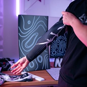 Nyfter Gaming Arm Sleeve Premium Gaming Sleeve with Anti-Sweat Effect Temperature-Regulating for Performance Improvement in Gameplay