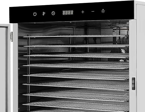 Miniatura 7 de Deshidratador de alimentos de 20 bandejas para carne seca de acero inoxidable de 1700 W, máquina deshidratadora comercial de alimentos con