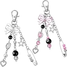 Y2K Keychain for Women, Novelty Keychains, Cute Butterfly Star Heart Bow Pearl Stylish Keychains Y2K Accessories for Women Bag Purse Cute Keychain Gifts