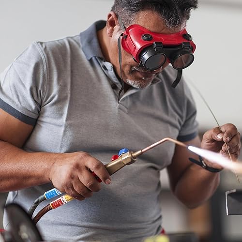 Miniatura 7 de Welspo Juego de pararrayos Flashback de acetileno de oxígeno 916-18 hilos para antorcha