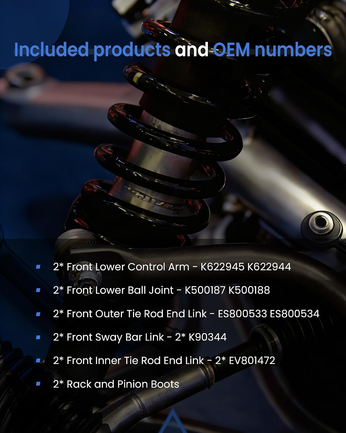 Front End Suspension Kit 12pcs Include Lower Control Arm Ball Joint for 2008-2019 Toyota Highlander, 2009-2016 Venza, for 2010-2015 Lexus RX350 (No Air Suspension), 2010-2015 RX450h