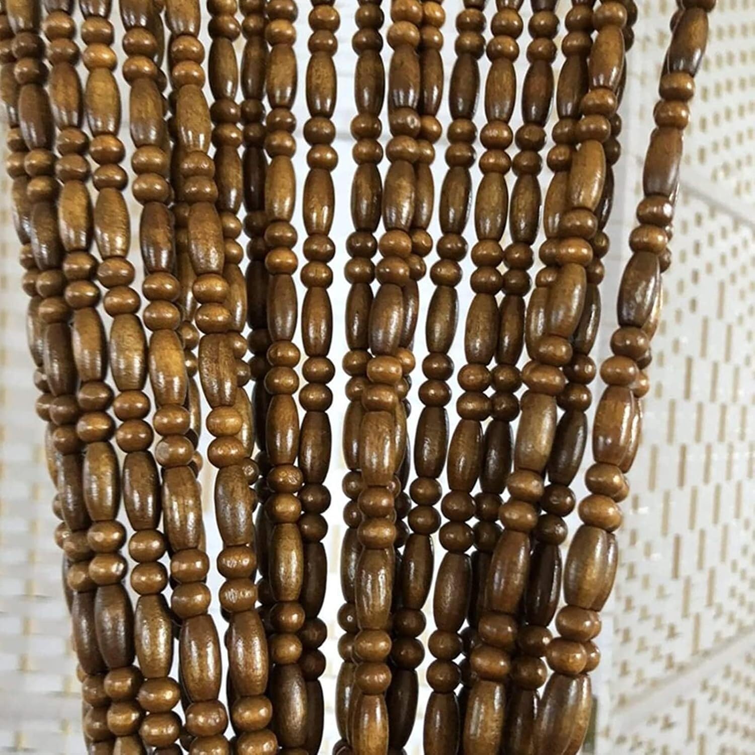 Rideau de perles vintage pour séparation de porte et cloison salon 30 brins