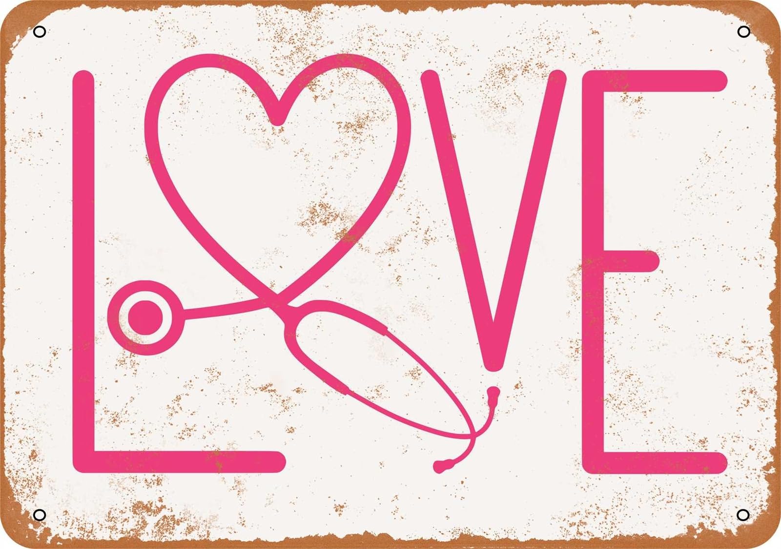 Miaomansenstore Metal Sign - Nurse Love - Vintage Look Home Decor