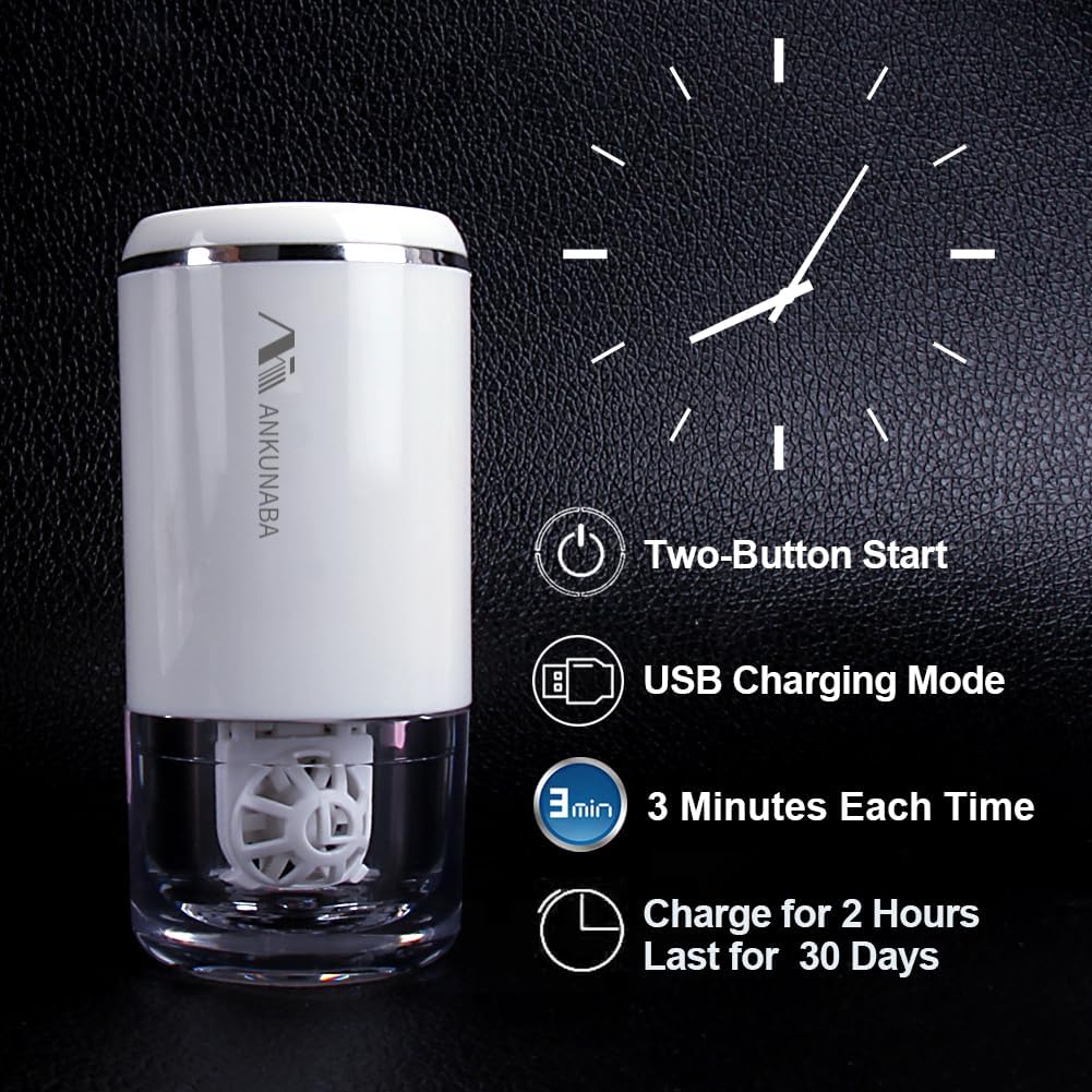 Contact Lens Cleaner, Portable Soft Contact Lens Cleaning Machine with USB Charger, Automatic Vibration Contact Lenses Cleaner Case for Traveling (White)