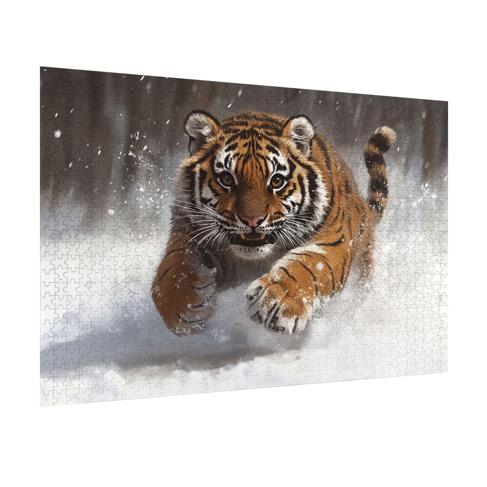 Puzzle 6000 Pezzi inverno Puzzle Classici per Gioco Familiare, n-106 | Impossibile Puzzles, Intrattenimento Creativo, Rilassamento e Intelligence, Regalo per Amore e Amico, Decorazioni Casa, tigre