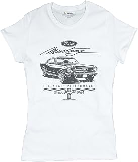 Ford Mustang Legendary Performance Since Since 1964 T-Shirt Vintage Classic American Muscle Car Licensed Women's Tee