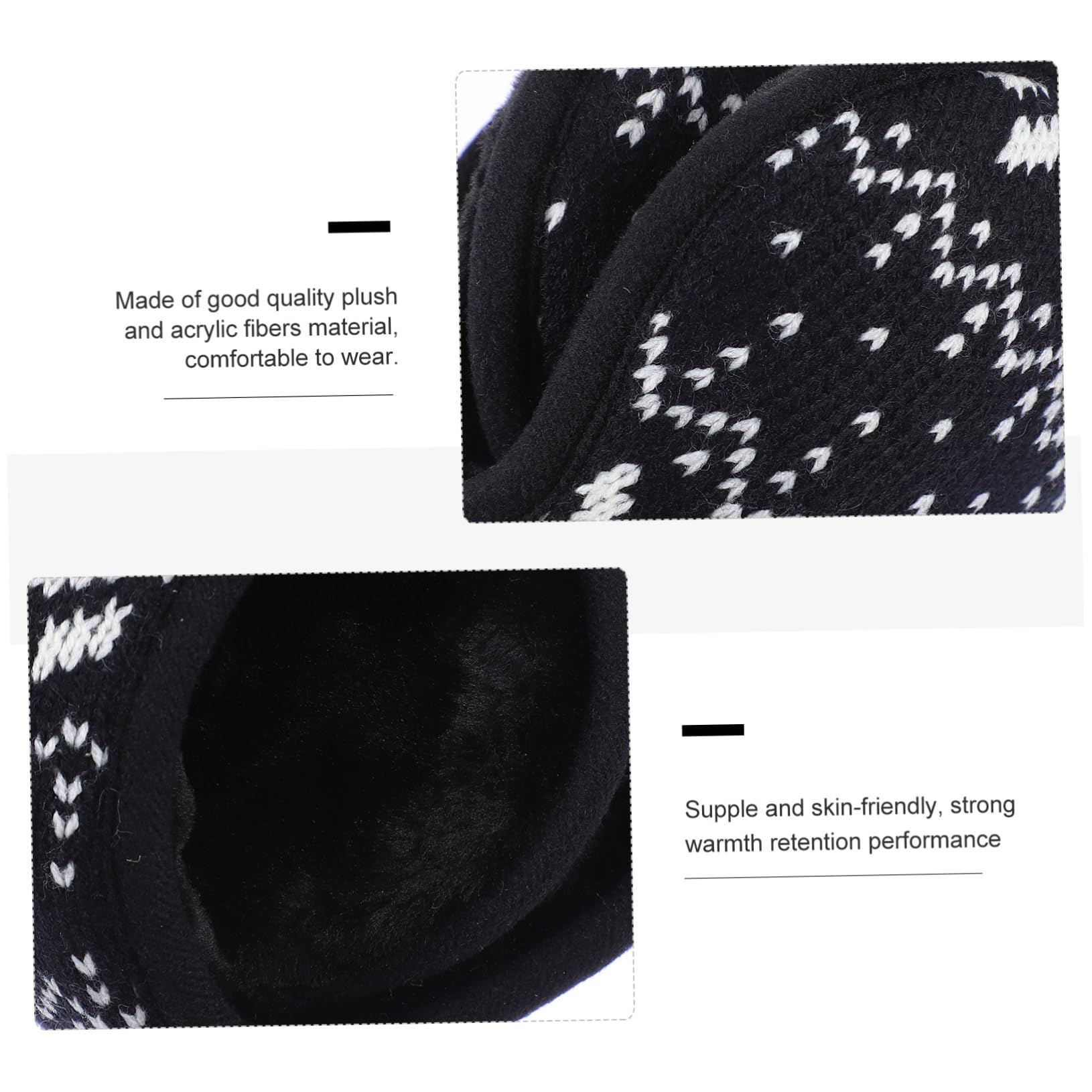 FRCOLOR 1Pc Warm Knitted Ear Warmer Earmuffs for Winter Plush Ear Cover for Cold Weather Lightweight Portable for Outdoor Activities Unisex Design Suitable for All Ages