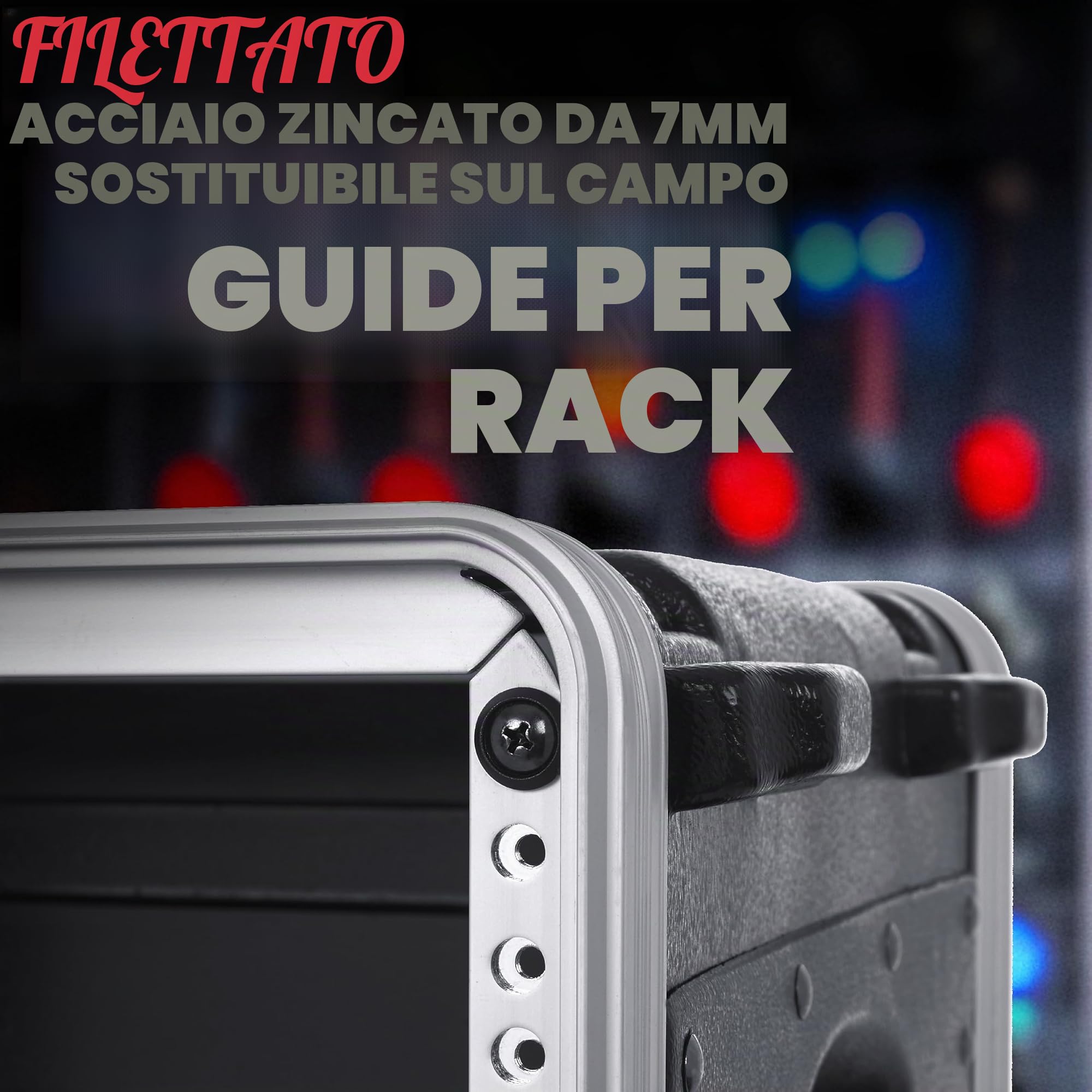 Gator CASES ‑ Custodia da 6U Rack con Ruote Retrattili e Binari Anteriori/Posteriori, Polietilene (GRR‑6L 6U)