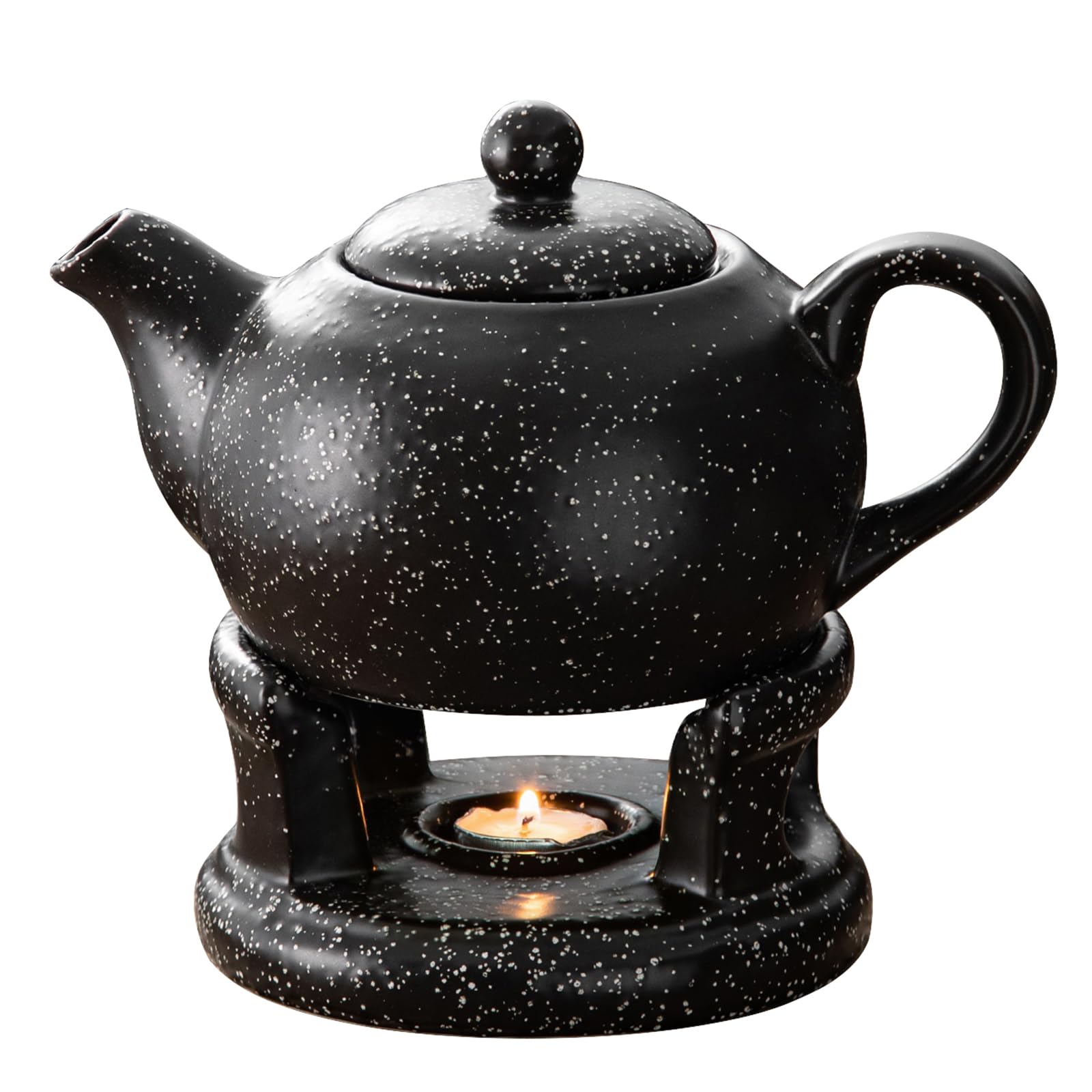 Bredemeijer - Dubbelwandige theepot Eva - 1,1 liter - Mat zwart - Met