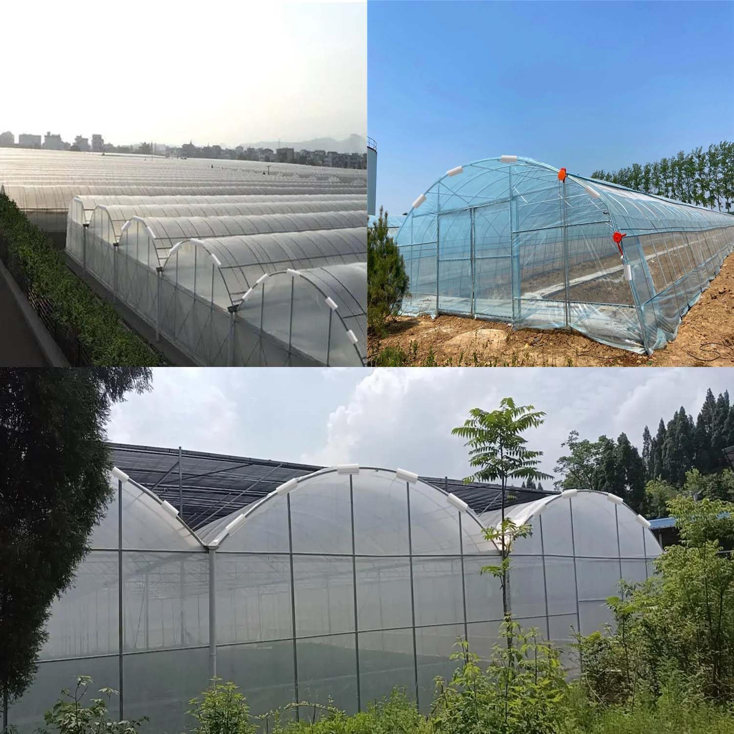 YSIL 16Pcs Summer Clamp 30.3mm for 1” Greenhouses PVC Pipe, Row Covers, Shelters, Bird Protection,2.4 Inch Long White