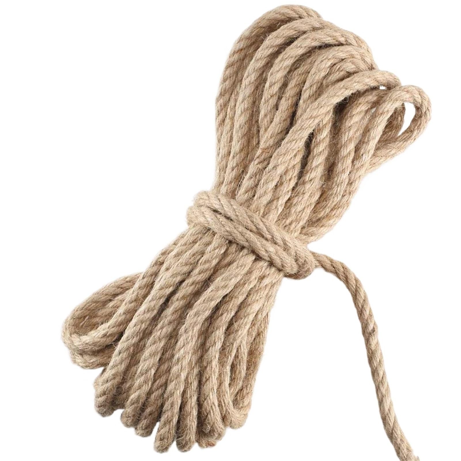 50 m x 10 mm Hanfseil, Tauziehen-Seil, Haushalt, DIY, dekoratives Seil for Heimwerker und Kunsthandwerk, Verpackung, Floristik, Bündelung Für Camping Garten