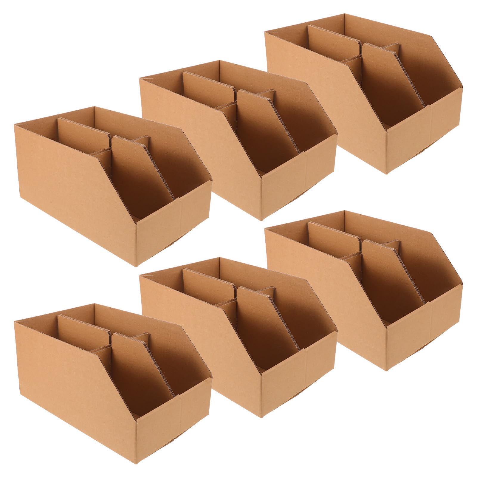 Boîtes de rangement en papier ondulé pour atelier et garage propre | Lot de 6