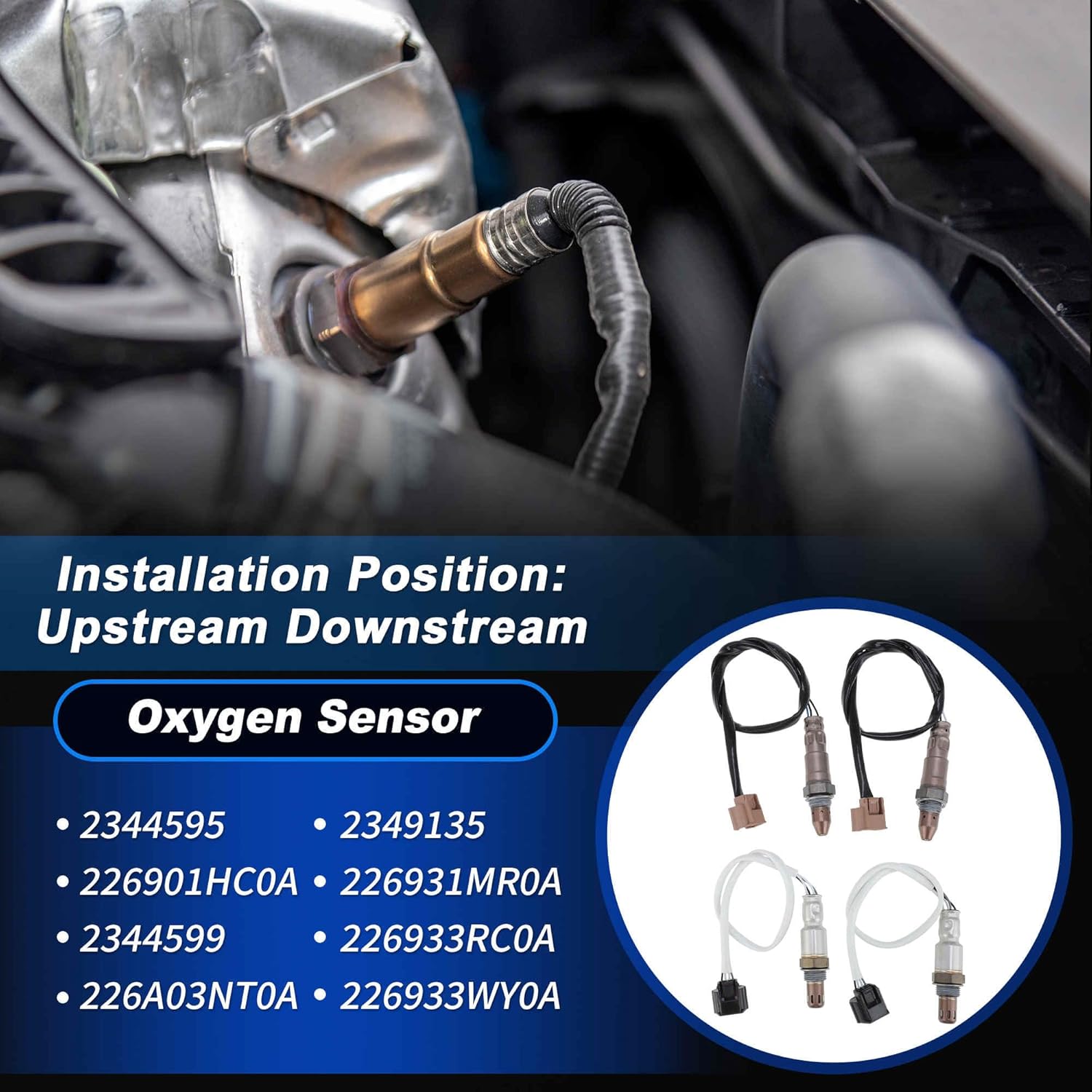 ACROPIX Upstream Downstream Oxygen Sensor for Nissan Altima Pathfinder 3.5L V6 2013-2014 2344595/226901HC0A/2344599/226A03NT0A/2349135/226931MR0A/226933RC0A/226933WY0A 4pcs