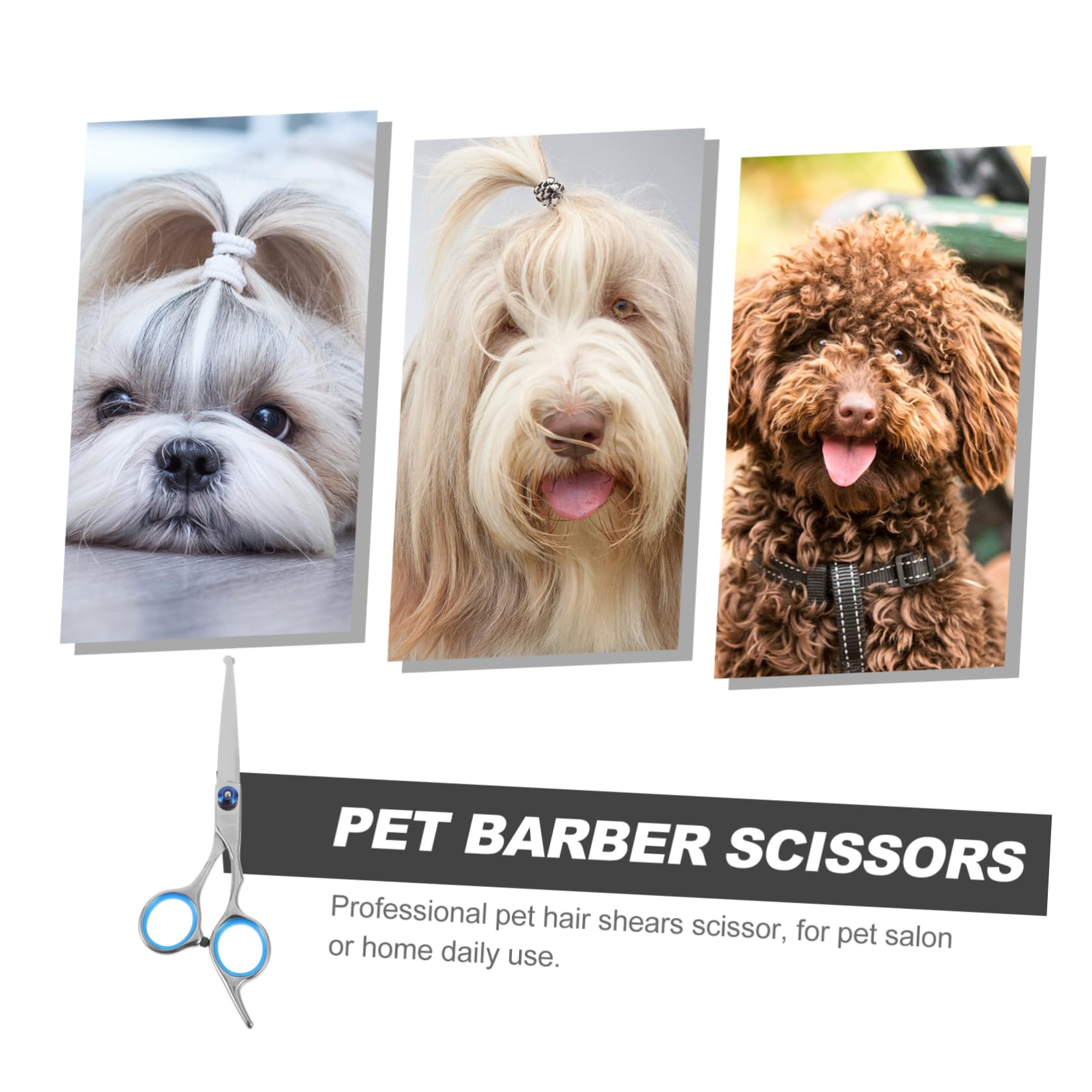 WOFASHPURET 2Pcs Pet Hairdressing Scissors Rust Professional Pet Shears for Home Grooming Round Head Design for Safe Trimming for Dogs and Cats