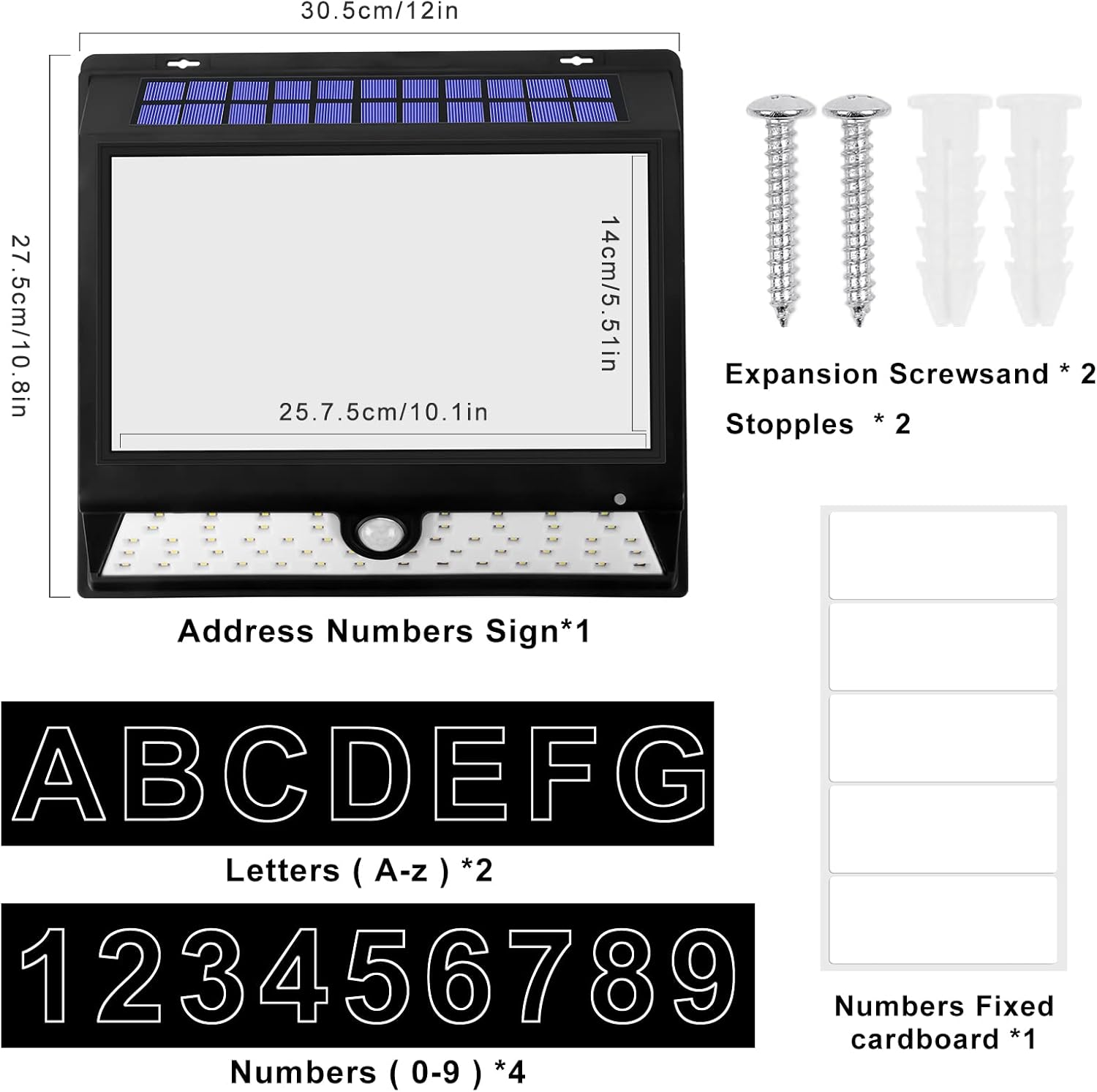 Wееklу Tор Sаlе House Numbers Solar Powered Address Sign, Motion Sensor Waterproof House Number for Outside, LED Illuminated Address Plaques for Yard Outdoor Street Wall