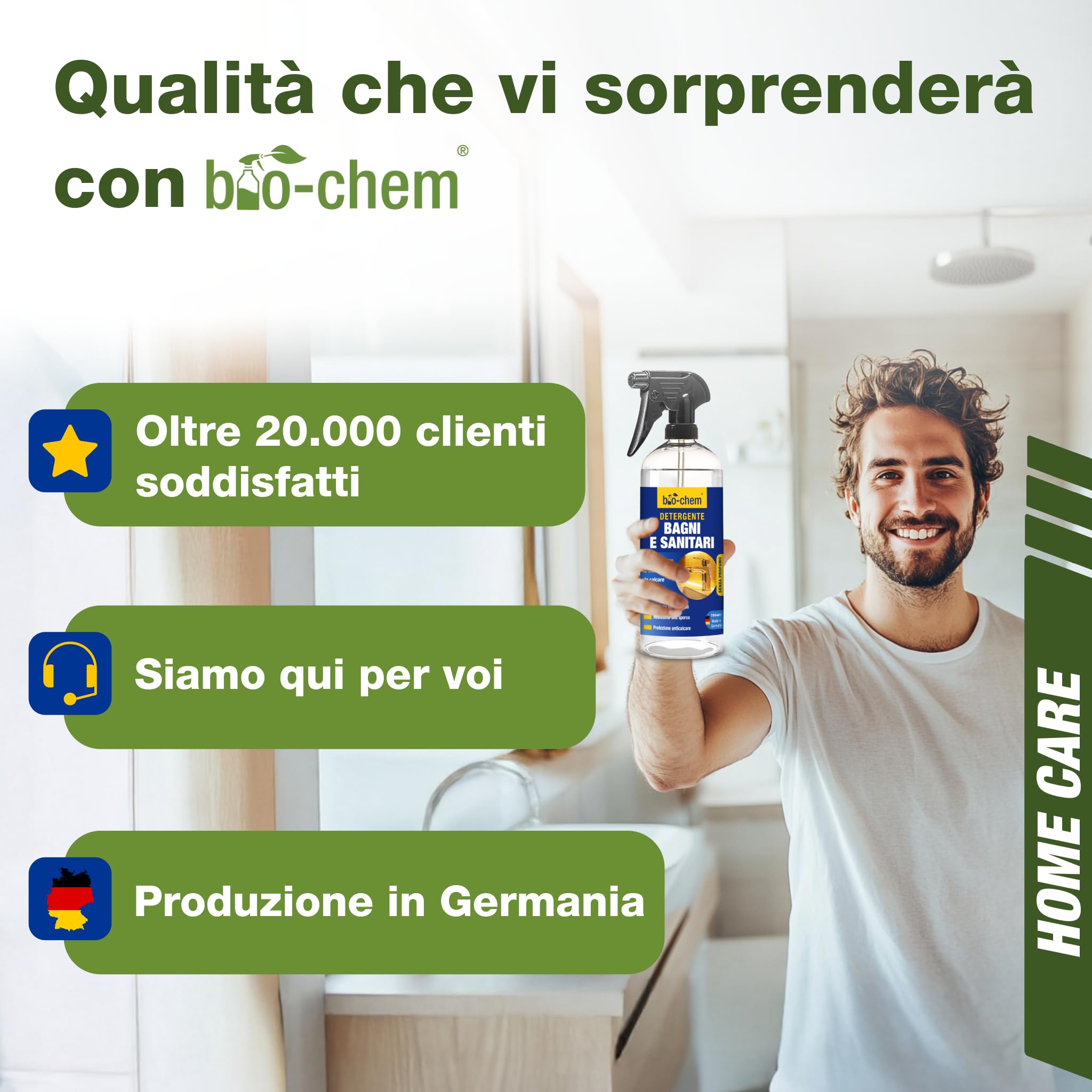 bio-chem Set di 6 prodotti per la pulizia della cucina e del forno | Detergente per forni, padelle e pentole - Prodotti per le superfici della cucina - Panno in microfibra e spugna inclusi
