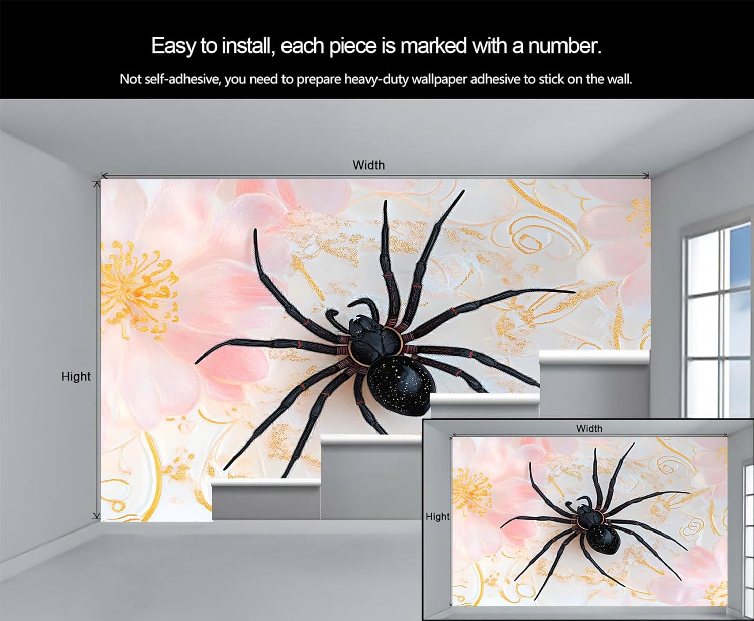 Cartoon Wallpaper, Bird Wallpaper for Bedroom, Fox Mural & Home Decor, 3D Wall Murals for Living Room 78" x 55" (Not Peel and Stick)