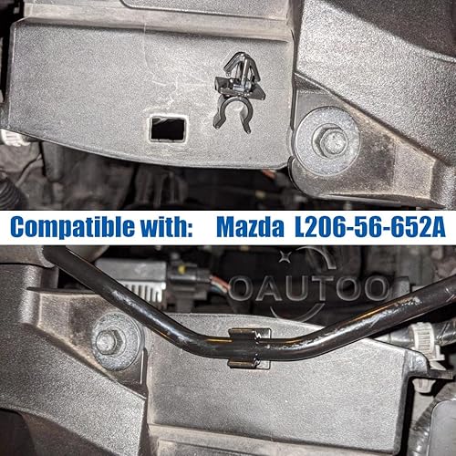 Miniatura 3 de OAUTOO Clip de soporte de varilla de soporte de capó L206-56-652A para Mazda L20656652A 3 6 CX-3 CX-30 CX-5 CX-7 MX-30 EV 2007-On