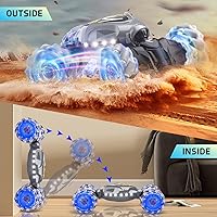 Vista 5 de Coches RC, 2.4Ghz 4WD Nuevo Control Remoto de Vehículos de Juguete con Sensor de Gestos, Camiones de Acrobacias y Giros para Niños de 6-12 años