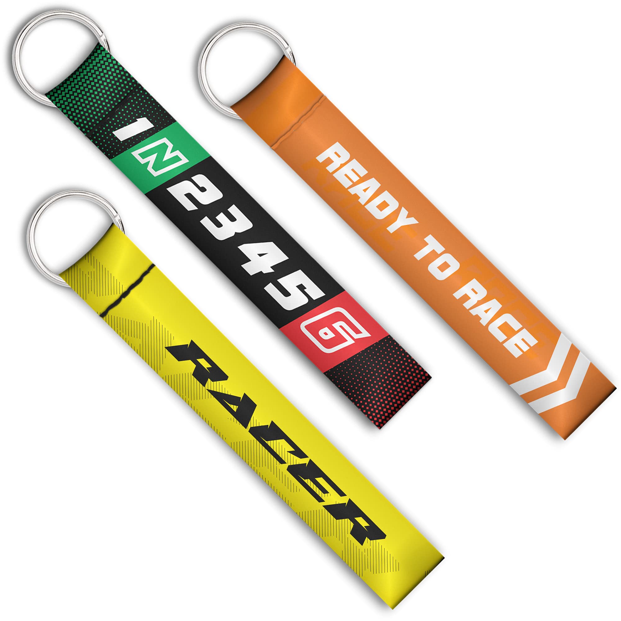 MOTOPULSE Ready To Race| keychain for bikes | 3 NEW Premium Keychains | key chain for car. (RACER)