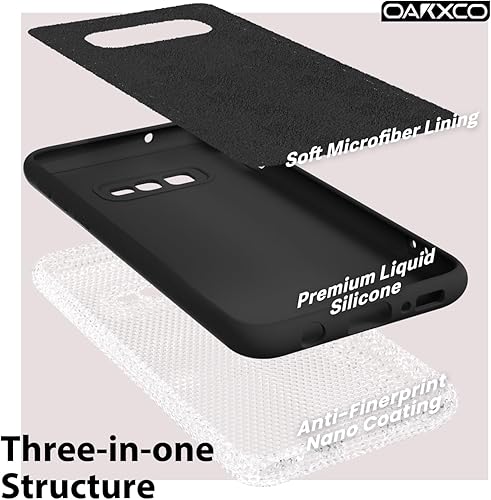 Miniatura 5 de oakxco Diseñada para Samsung Galaxy S10e, funda de silicona líquida, bonita funda delgada y delgada de goma suave de poliuretano termoplástico (TPU)