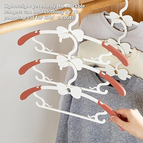 Miniatura 5 de WJWSKI Perchas de bebé para armario  Paquete de 20 perchas de ropa de bebé, perchas ajustables para bebé y niños para guardería, perchas de plástico