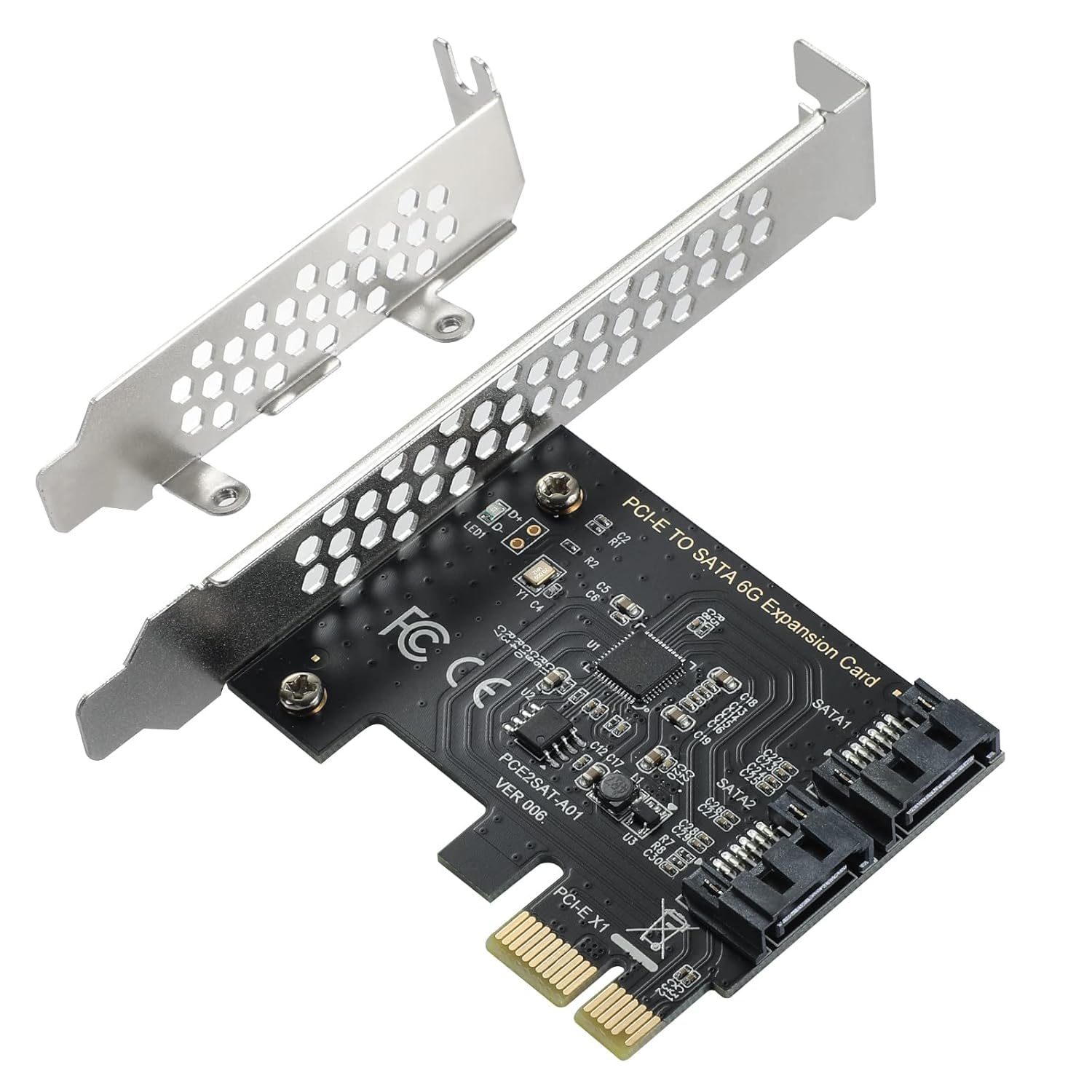 Foxaa PCI-E to SATA Expansion Card, 2 Ports, 6Gbps, PCI-E (2X 4X 8X 16X), SATA 3.0 Controller Card for Windows 10/8/7/XP/Vista/Linux, Support SSD and HDD-image-30