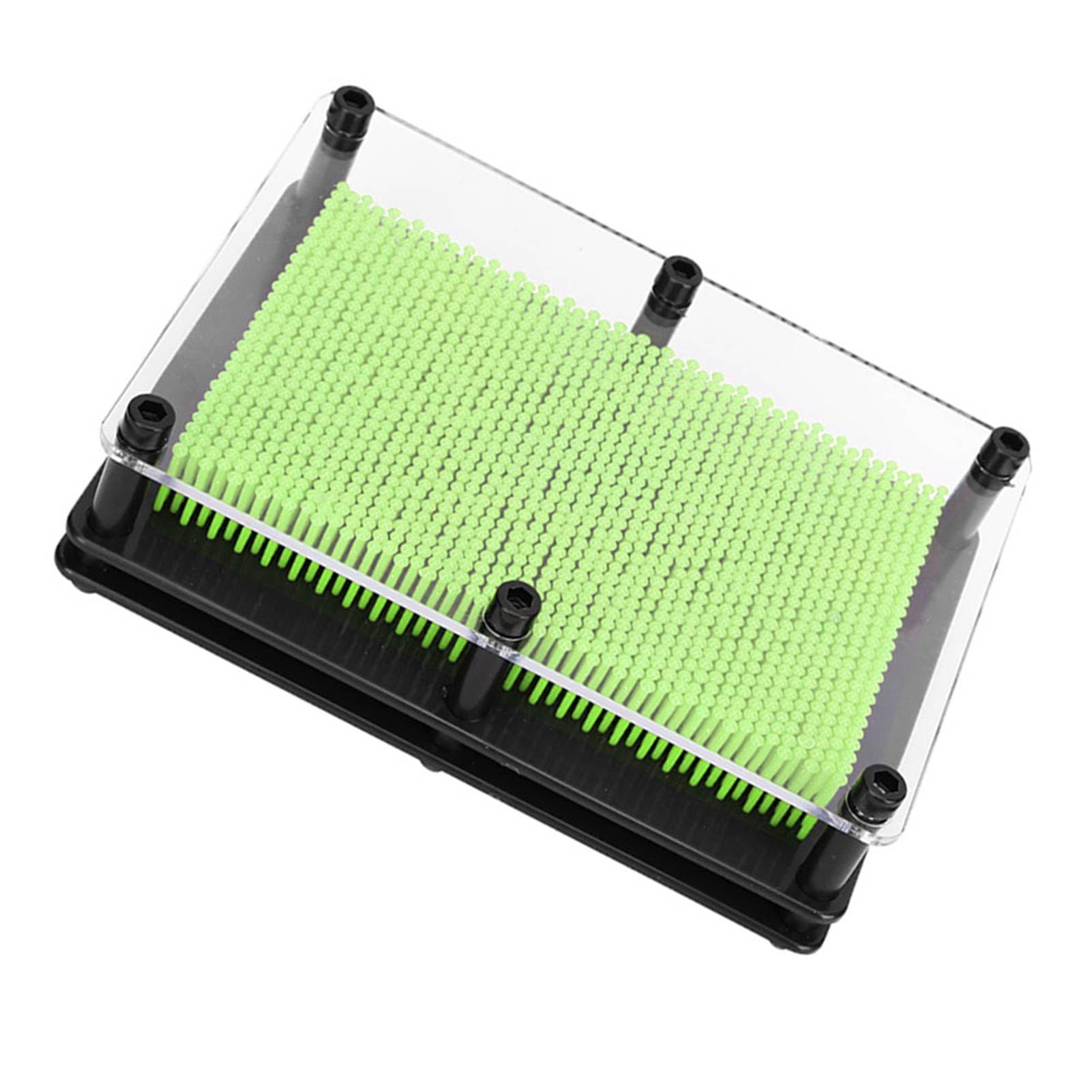 Hztyyier Clone 3D Pin Art Toy Pin Clásico Tablero de Escultura para niños Adultos Plastic Hand Face Modelo Decoración de Oficina Clone Pin Art(Verde)