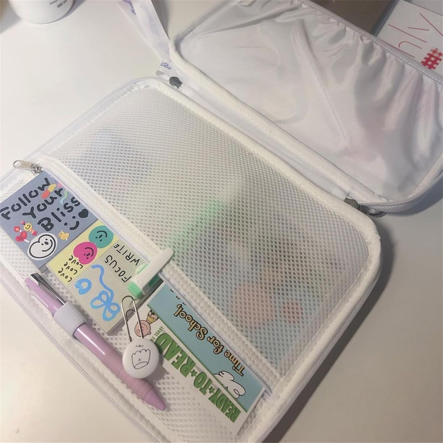 Laptop Sleeve Case, Puffy Laptop Sleeve Cute Laptop Sleeve Bag Laptop Protective Case Waterproof Notebook Storage Bag Tablet Cover for School Office, White(13in) - Image 2