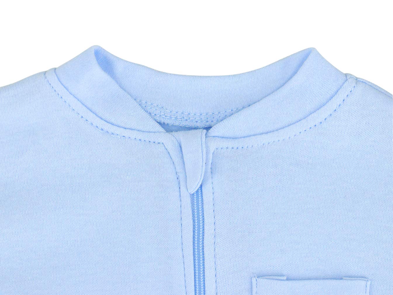 BINIDUCKLING Paquete de 2 pijamas unisex con pies acogedores para recién nacidos, niños y niñas, de colores sólidos, de algodón, de 0 a 12 meses
