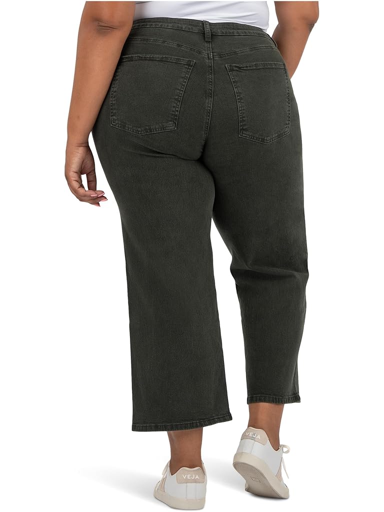 Black KUT from the Kloth Plus Charlotte High Rise Wide Leg With Regular Hem